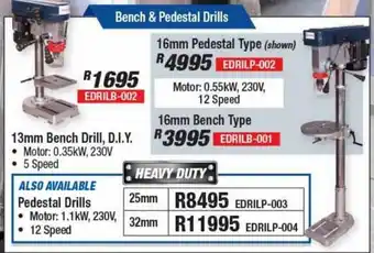 Bench & Pedestal Drills 13mm
