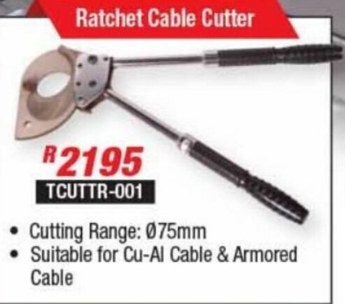 Adendorff Machinery Mart Ratchet Cable Cutter offer