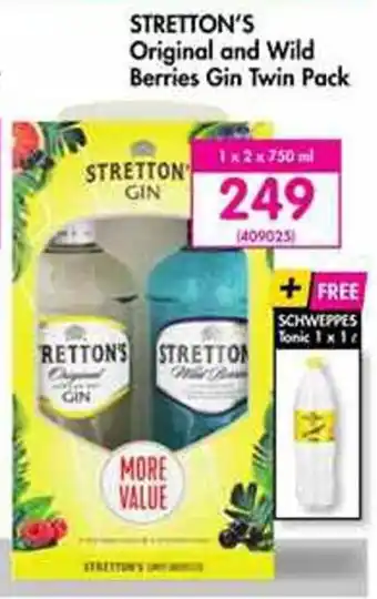 Makro’s liquor Stretton's Original and Wild Berries Gin Twin Pack 750ml offer