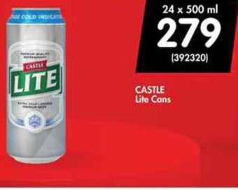 Makro’s liquor Castle Lite Cans 24 x 500ml offer