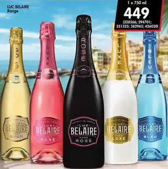 Makro’s liquor LUC Belaire Range 1 x 750ml offer