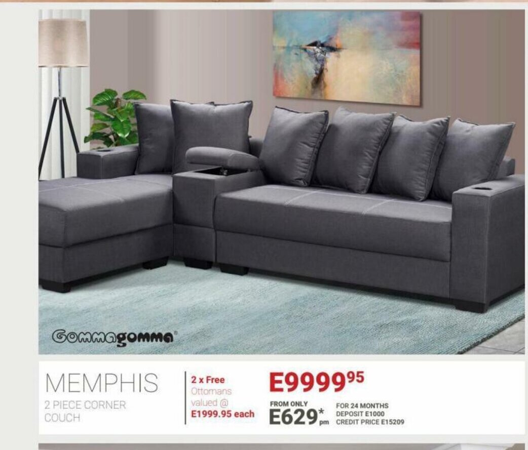 Memphis 2 Piece Corner Couch offer at Bradlows