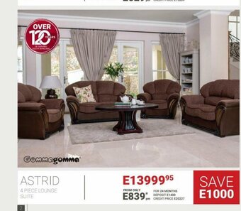 Bradlows Astrid 4 Piece Lounge Suite offer