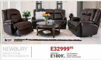 Bradlows Newbury 3 Piece 3 Action Reclining Lounge Suite offer