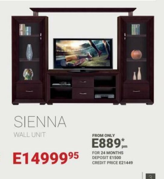 Sienna Wall Unit offer at Bradlows