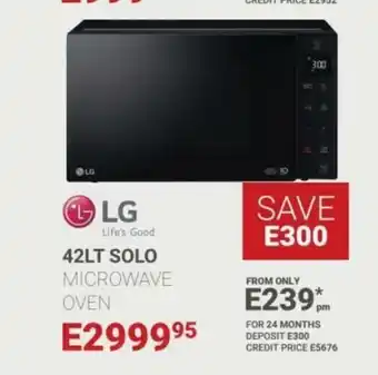 Bradlows LG - 42lt Solo Microwave Oven offer