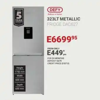 Bradlows Defy - 323lt Metallic Fridge offer