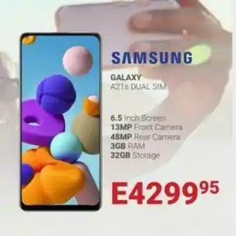 Bradlows Samsung - A21s Dual SIm offer