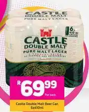Game Castle Double Malt Beer Can-6 x 410ml Per Pack offer