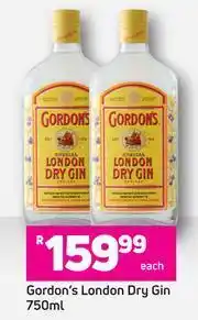 Game Gordon's London Dry Gin-750ml Each offer
