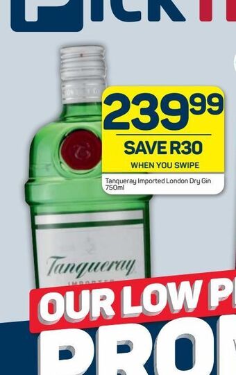 Pick n Pay Tanqueray gin offer