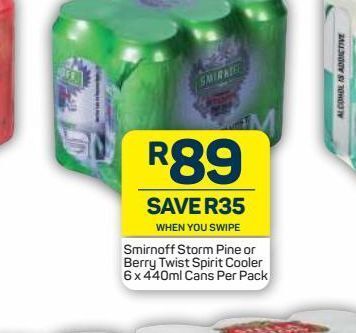Pick n Pay Smirnoff spirits offer