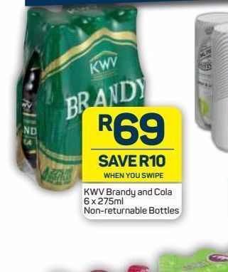 Pick n Pay Kwv brandy & cola offer