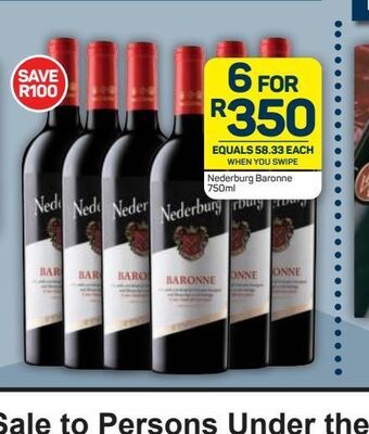 Pick n Pay Hypermarket Nederburg red wine 6 offer
