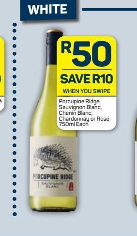 Pick n Pay Hypermarket Porcupine ridge white wine offer