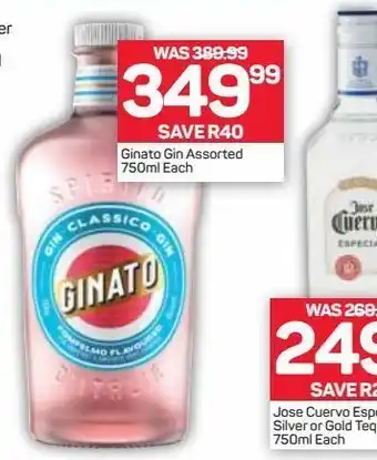 Pick n Pay Liquor Ginato gin offer