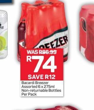 Pick n Pay Liquor Bacardi breezer offer