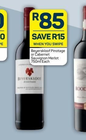 Pick n Pay Liquor Beyerskloof red wine offer