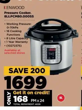 HiFi Corp Pressure cooker kenwood offer