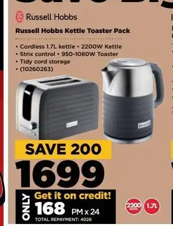 HiFi Corp Russell hobbs kettle toaster pack offer