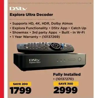 HiFi Corp Explora ultra decoder dstv offer