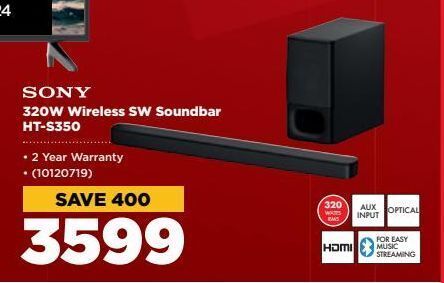 HiFi Corp 320w wireless sw soundbar sony offer