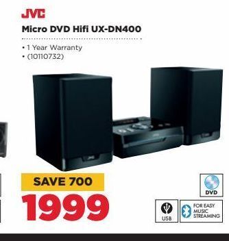 HiFi Corp Micro dvd hifi ux-dn400  jvc offer