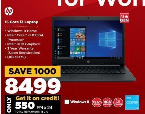 HiFi Corp 15 core i3 laptop hp offer