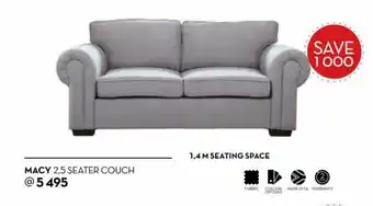 Rochester MACY 2.5 Seater Couch offer