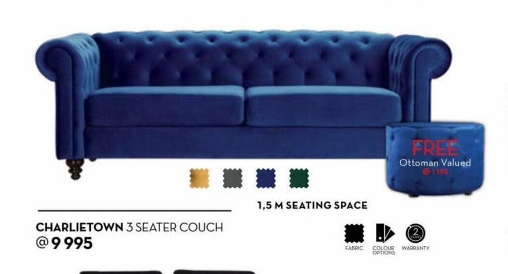 Rochester CHARLIETOWN 3 Seater Couch offer