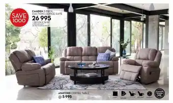 Rochester CAMDEN 3 Piece, 3 Action Lounge Suite offer