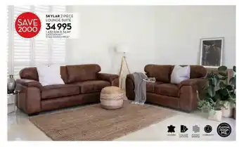SKYLAR 2 Piece Lounge Suite