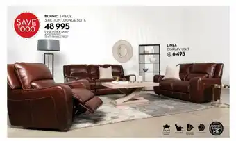 Rochester BURGIO 3 Piece 3 Action Lounge Suite offer