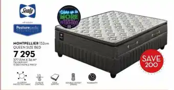 Rochester Sealy MONTPELLIER 152cm Queen Size Bed offer