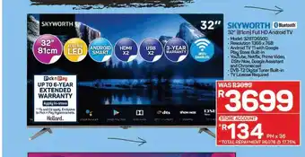 Pick n Pay Skyworth - 32" (81cm) Full HD Android TV offer