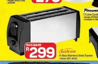 Pick n Pay Sunbeam - 4-Slice Stainless Steel Toaster offer