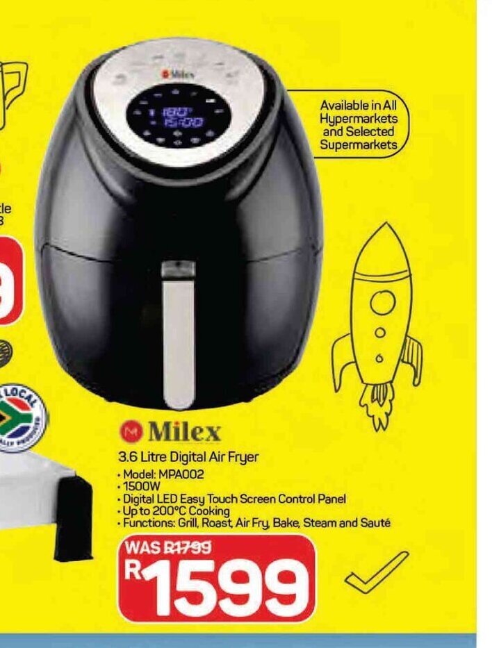 Pick n Pay Milex - 3.6 Litre Digital Air Fryer offer