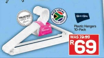 Pick n Pay Plastic Hangers 10-Pack offer