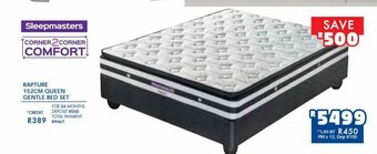 Russells Sleepmasters Rapture 152cm Queen Gentle Bed Set offer