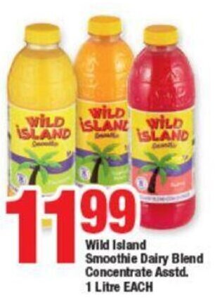 Wild Island Smoothie Dairy Blend Concentrate Asstd. 1L