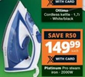 Checkers Platinum Pro Steam Iron 2000W offer