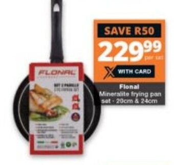 Checkers Flonal Mineralite Frying Pan Set 20cm & 24cm offer