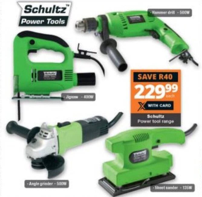 Schultz Power Tool Range offer at Checkers