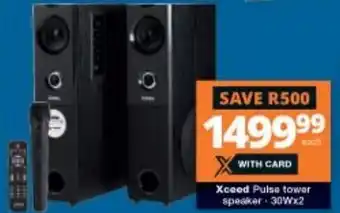 Checkers Xceed Pulse Tower Speaker 2 x 30W offer