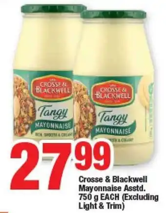 OK Foods Crosse & Blackwell Tangy Mayonnaise 750g offer