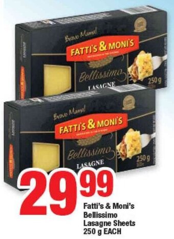 OK Foods Fatti's & Moni's Bellissimo Lasagne Sheets 250g offer