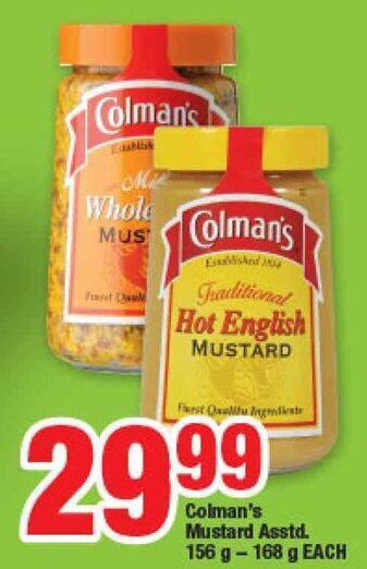 OK Foods Colman's Mustard 156g - 168g offer