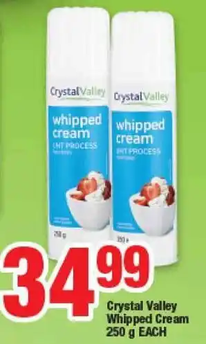 OK Foods Crystal Valley Whipped Cream 250g offer