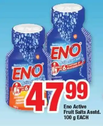 OK Foods Eno Active Fruit Salts 100g offer
