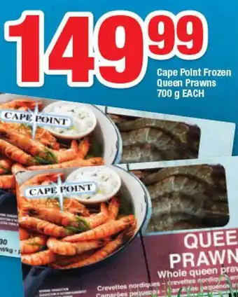 OK Foods Cape Point Frozen Queen Prawns 700g offer